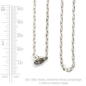 Necklace Small Fine Cable Chain 18 Inch<br>Antique Silver