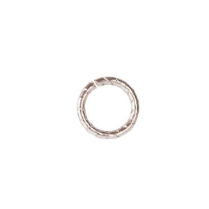 Jumpring 5mm Textured CircleSterling Silver Plate