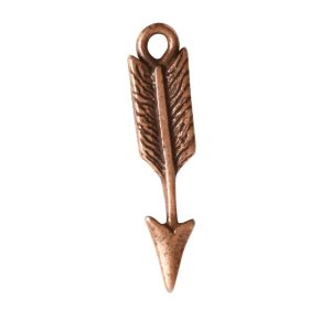 Charm Mini Feather ArrowAntique Copper