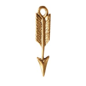 Charm Mini Feather ArrowAntique Gold