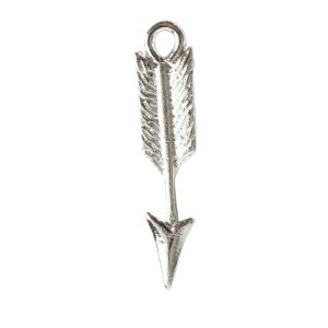Charm Mini Feather ArrowSterling Silver Plate