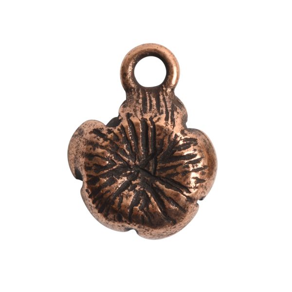 Charm Mini Flower PetalAntique Copper