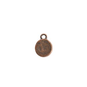 Charm Mini Hammered CircleAntique Copper