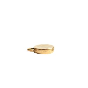 Charm Mini Hammered Circle<br>Antique Gold