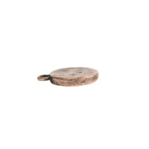 Charm Small Hammered CircleAntique Copper