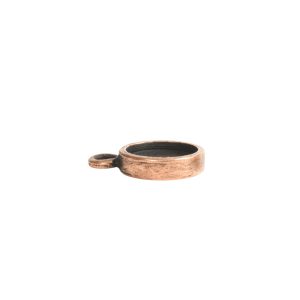 Itsy Link Hammered Circle Single LoopAntique Copper