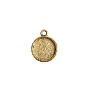 Mini Link Hammered Circle Single Loop<br>Antique Gold
