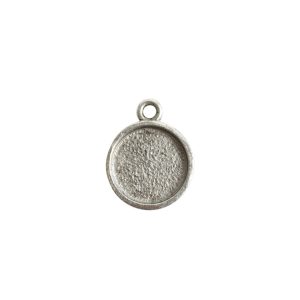 Mini Link Hammered Circle Single Loop<br>Antique Silver