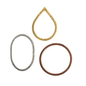 Hammered Flat Hoops