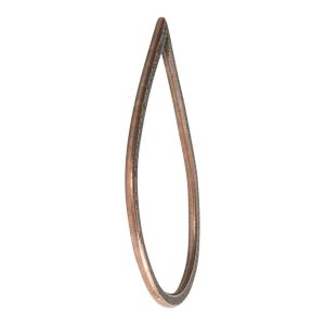 Hoop Hammered Grande Drop 51.5x37mm DiameterAntique Copper