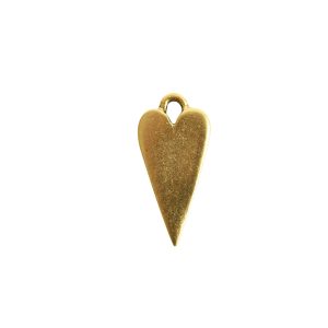 Charm Small Elongated HeartAntique Gold