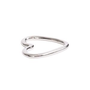 Hoop Small Heart<br>Sterling Silver Plate