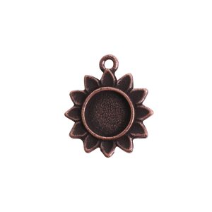 Itsy Bezel Sunflower Single Loop<br>Antqiue Copper