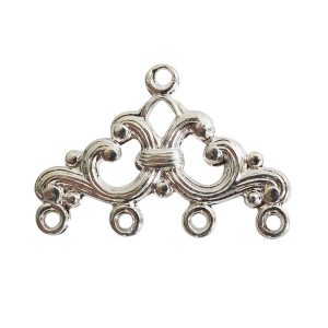 Strand Reducer filigree 4 LoopSterling Silver Plate