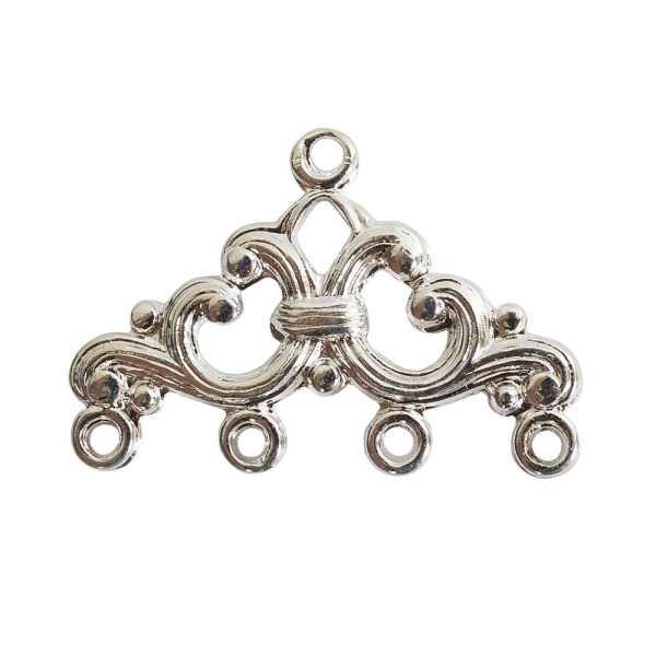 Strand Reducer filigree 4 LoopSterling Silver Plate
