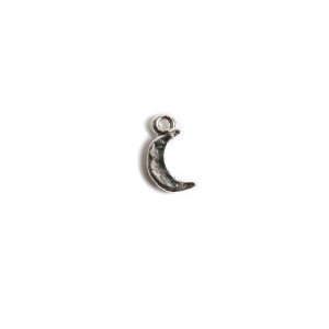 Charm Mini Crescent MoonSterling Silver Plate