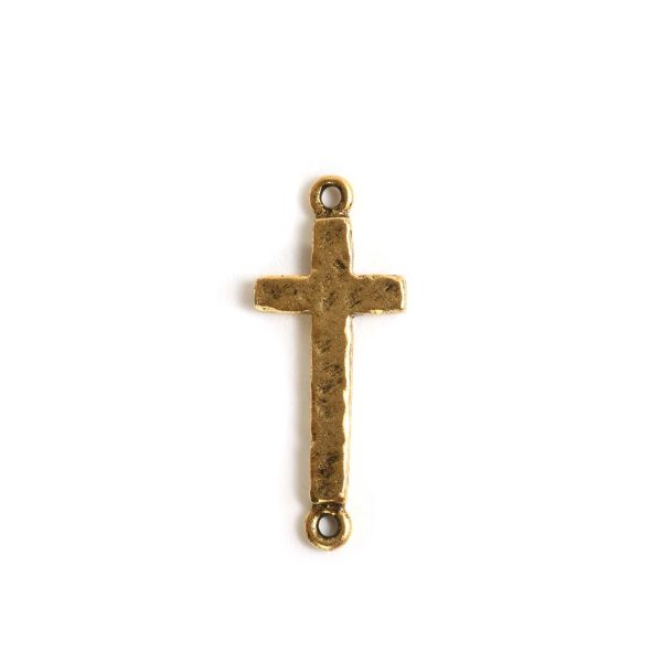 Charm Tradition Cross Double LoopAntique Gold