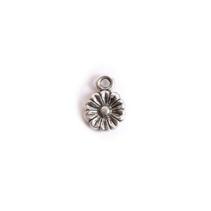 Charm Itsy Flower Aster<br>Antique Silver