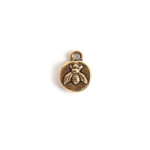 Charm Organic Itsy Bee<br>Antique Gold