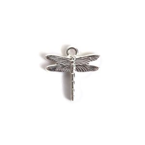 Charm Small Dragonfly<br>Sterling Silver Plate