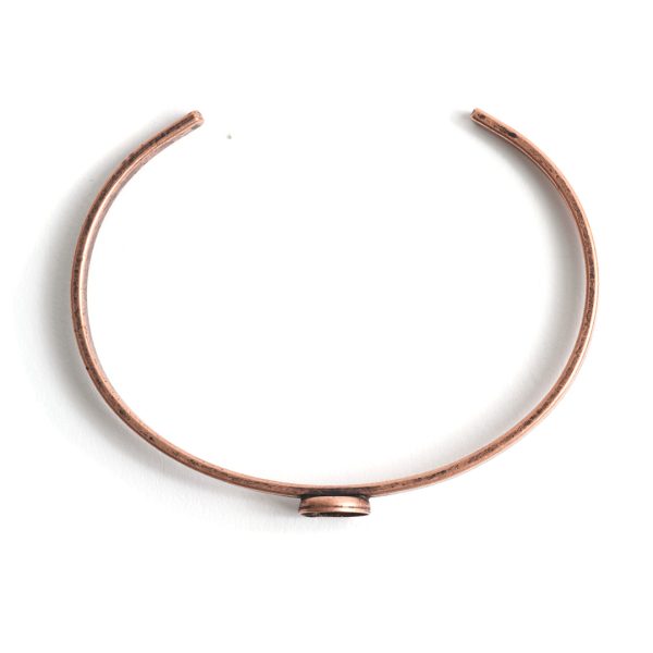 Cuff Bracelet 8mm CircleAntique Copper