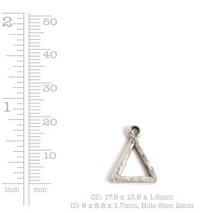 Hoop Hammered Mini Triangle Single Loop-Gld