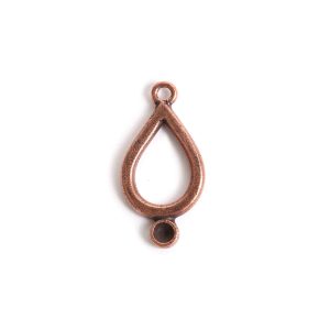 Drop Bezel Small Teardrop Single LoopAntique Copper