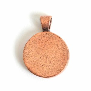 Large Pendant Bail CircleAntique Copper