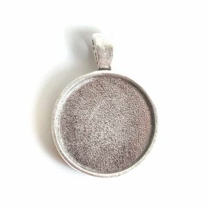 Large Pendant Bail Circle<br>Sterling Silver Plate