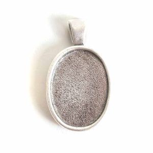 Large Pendant Bail Oval<br>Sterling Silver Plate
