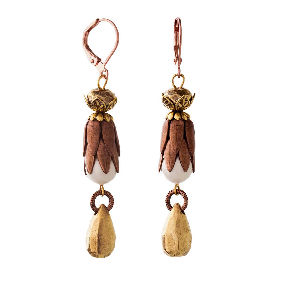 stackable earrings cobre y oro
