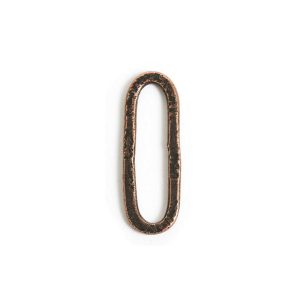 Hoop Hammered Small Elongated Oval<br>Antique Copper