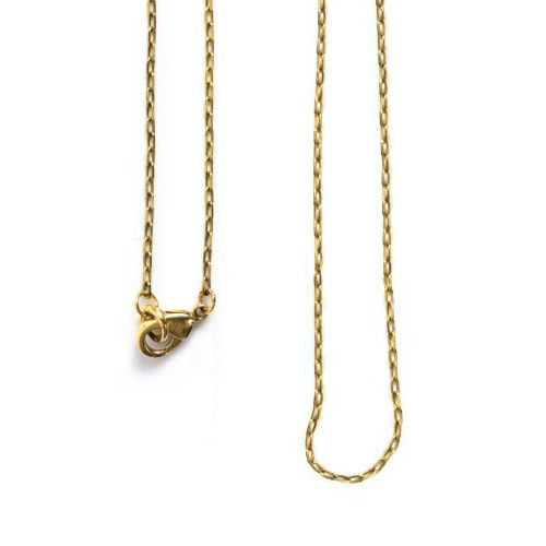 Necklace Small Delicate Cable Chain 18 InchAntique Gold