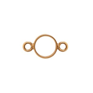 Open Frame Mini Circle Double LoopAntique Gold