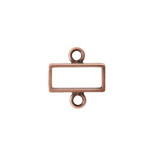 Open Frame Small Rectangle Double LoopAntique Copper