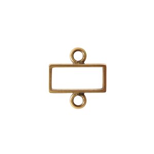 Open Frame Small Rectangle Double LoopAntique Gold