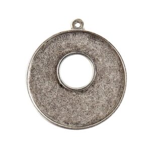Grande Toggle Circle Sng Loop - Antique Silver (Special Order)