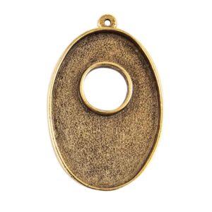 Grande Toggle Oval Sng Loop - Antique Gold (Special Order)