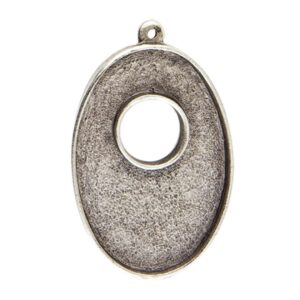 Grande Toggle Oval Sng Loop - Antique Silver (Special Order)