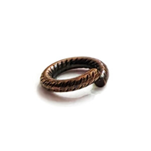 Jumpring 7mm Patterned Circle Antique Copper