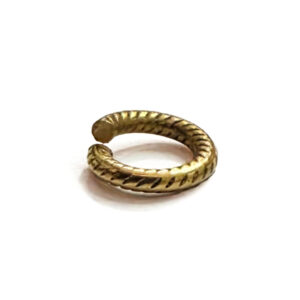 Alternative view of Jumpring 7mm Patterned Circle <br > Antique Gold