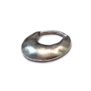 Hoop Crescent Small CircleAntique Silver