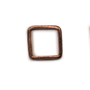 Hoop Hammered Small SquareAntique Copper