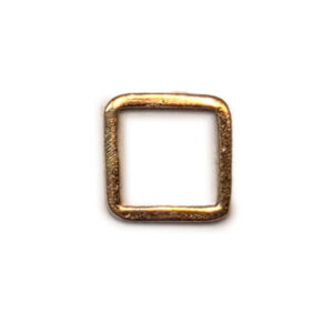 Hoop Hammered Small SquareAntique Gold