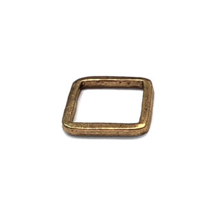 Hoop Hammered Small SquareAntique Gold