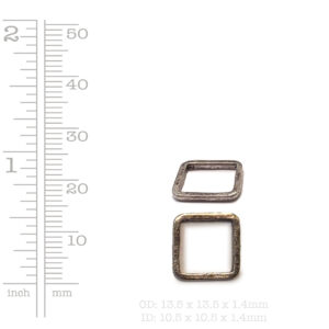 Hoop Hammered Small Square