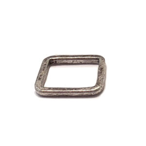 Hoop Hammered Small SquareAntique Silver