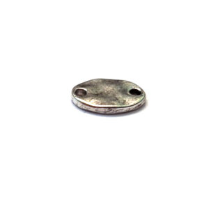 Primitive Tag Itsy Oval Double LoopAntique Silver